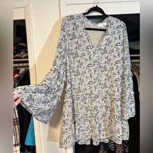Pinch Blue and White Floral Blouse